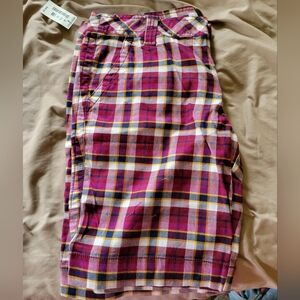 Aeropostale Plaid Women's Shorts - Red and Yellow